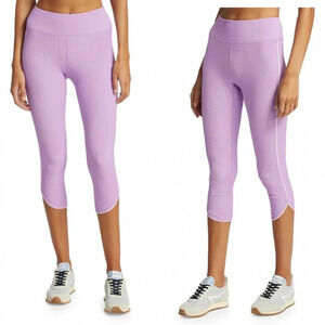Heroine Sport‎ Ribbed Cropped Leggings Lavender Purple Size Medium